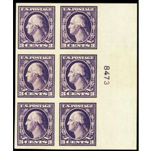 484, Mint XF LH 3¢ Plate Block of Six - A BEAUTY! .. Stuart Katz