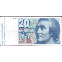 1983 Switzerland Banknote 20 Franken Sig 53 Wyss Languetin