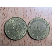1976d 10 Pfennig Germany Coin