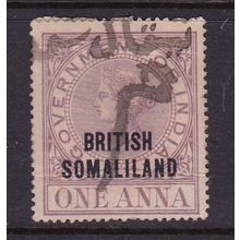 INDIA 1900 1A REVENUE OVERPRINTED BRITISH SOMALILAND USED