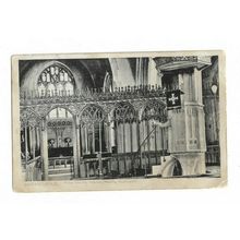 Pilton Church Interior, near Barnstaple, Devon, Postcard.