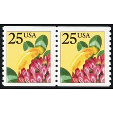 2281i, 25¢ Pair With Black Litho Color Omitted Error * Stuart Katz
