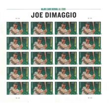 Joe Dimaggio U.S. - NDC Sheet of 20 Current Rate Stamps Scott 4697