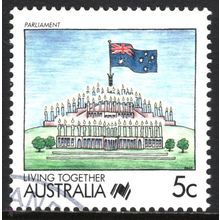 AUSTRALIA 1988: LIVING TOGETHER - 5c PARLIAMENT USED (G4)