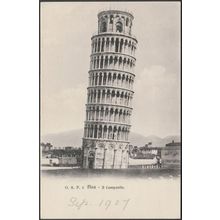 Il Campanile, Pisa, 1907 - OSP Cartolina
