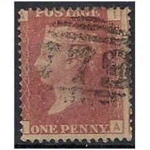 1858 SG43 1d Red Plate 164 Good/Fine Used Check Letters "IA".