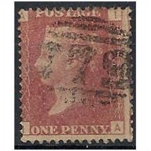 1858 SG43 1d Red Plate 164 Good/Fine Used Check Letters "IA".