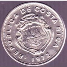 1972 Costa Rica 10 Centimos Coin