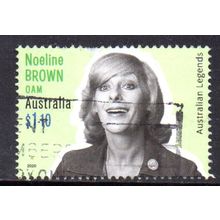 AUSTRALIA: 2020, LEGENDS OF COMEDY, NOELINE BROWN, USED SHEET STAMP 700/725