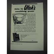 1959 Utah Tourism Ad - Exciting Year