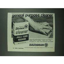 1976 Savogran Dirtex Cleaner Ad - General Purpose Cleaner