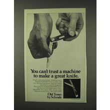 1976 Schrade Old Timer Gunstock Trapper Knife Ad