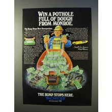 1983 Monroe Shocks Ad - Pothole Full of Dough