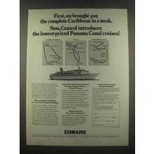 1985 Cunard Cruise Ad - Complete Caribbean in a Week