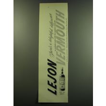 1949 Lejon Vermouth Ad - There's a delightful difference