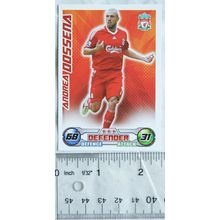 2008/09 Topps Match Attax Trading Card - Andrea Dossena, Liverpool FC