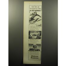 1951 Chateau Frontenac Resort Ad - Ski fun at all-expense rates in old Quebec!