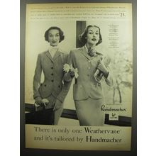 1952 Handmacher Suits Ad - There is only one Weathervane