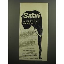 1956 East Africa Tourist Travel Association Ad - Safari in East Africa