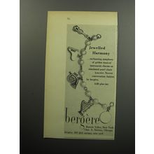 1956 Bergere Jewelry Ad - Jewelled Harmony