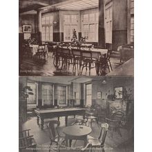 Snooker Pool Table Smoking Room Bexhill On Sea Sussex Home 2x Old Postcard s