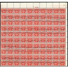 J78, Used Sheet of 100 $5 Postage Due Stamps RARE! ..- Stuart Katz