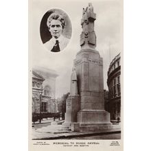 Memorial To WW1 Nurse Edith Cavell Patriot & Martyr Beagles RPC RARE Postcard