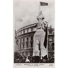 Memorial Flag Flying WW1 Nurse Edith Cavell Patriot & Martyr Beagles RARE Postca