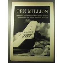 1960 Boeing 707 and 720 Jetliners Ad - Ten Million passengers