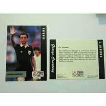 97. Referee - George Courtney - Pro Set 1990/91 Football Fixture List Card (ef1)
