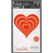 Tonic Studios. Traditional Hearts Layering Basic Die Set. Die Cutting Cardmaking