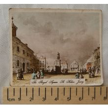 1938 hand-coloured cigarette card The Royal Square, St. Helier, Jersey