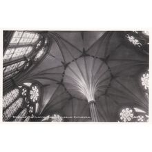 ED 257 SALISBURY CATHEDRAL -THE CHATER HOUSE -SPANDRILLS. RP POSTCARD