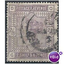 1883 SG179 2/6d Deep Lilac Fine Used "GD"