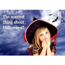 Sad Halloween - Tree Free Greeting Card - 14502