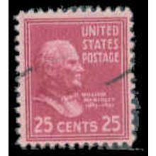 Used 829 25c William McKinley Just Clears M08119
