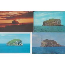 Bass Rock Scottish Sunset 4x Postcard