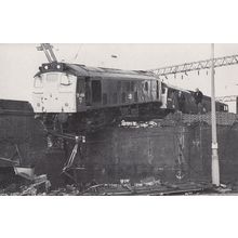 Stoke Station Train 1985 Railway Crash Disaster Postcard