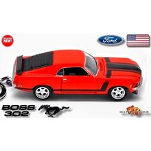 HTF KEYCHAIN 1970 ORANGE FORD MUSTANG BOSS 302 CUSTOM Ltd