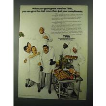 1969 TWA Airline Ad - When You Get a Great Meal