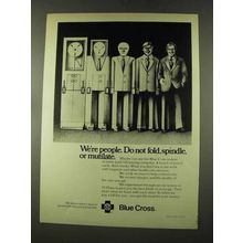 1973 Blue Cross Insurance Ad - Do Not Fold, Mutilate