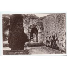 The Monks Entrance to the Church Beaulieu Abbey Postcard RP Hampshire