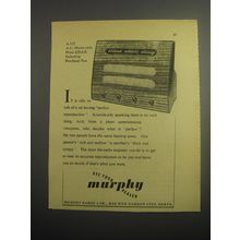 1948 Murphy A.122 Radio Ad - It is silly to talk of having perfect reproduction