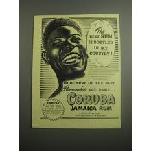 1948 Coruba Jamaica Rum Ad - The best rum is bottled in my country