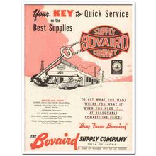 BOVAIRD SUPPLY COMPANY 1959 Key quick service best supplies vintage ad