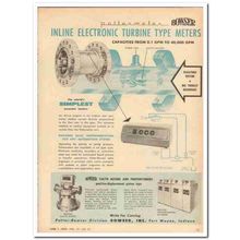 BOWSER INC 1959 Potter Pottermeter turbine type meters oil vintage ad