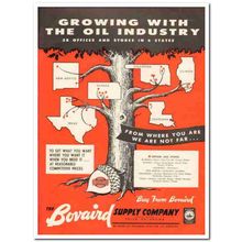 BOVAIRD SUPPLY COMPANY 1959 Growing oil industry offices vintage ad