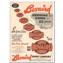 BOVAIRD SUPPLY COMPANY 1959 Growing going 88 years oil well vintage ad