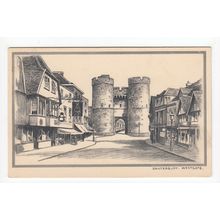 Westgate Canterbury Kent Sketch Postcard Pencilette Series