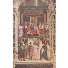 Saint Catherine Of Sienna Library Of The Dome Antique Postcard